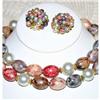 Lucite Beaded Germany Necklace & Earrings  #1132955