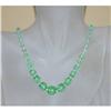 Art Deco Bohemian Green Glass Necklace #1132956