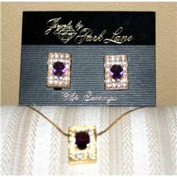 Vintage  Park Lane Rhinestone Necklace Earrings#1132962