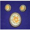 West Germany Brooch & Earrings Set #1132980