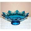 Westmoreland Blue Glass Ring & Petal Bowl #1132986