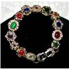 Vintage Glass & Enameled Slide Bracelet #1133022