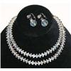 Signed Laguna Crystal Glass Necklace Earrings #1133023