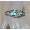 Image 1 : CJT Vintage Sterling/Turquoise Cuff Bracelet #1133060