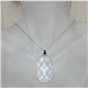 Antique Art Deco Sterling  Led Crystal Necklace#1133077