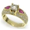 Image 1 : 2.92 carat diamond and ruby ring #1133101