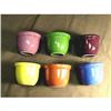 Image 1 : Set of six colored custard cups #1133107