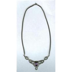 Sterling Silver and Marcasite with Amethyst #1133271