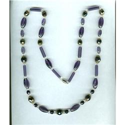 Vintage Amethyst & Crystal Glass Beaded #1133284