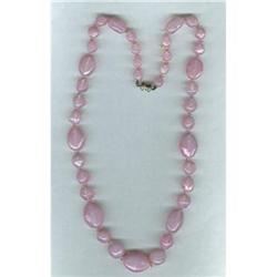 Vintage Pink Rose Quartz Necklace #1133285