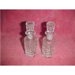 Pair of Cut Glass Perfume Bottles #1133426