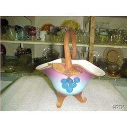 Murano Blown Art Glass Basket #1133432