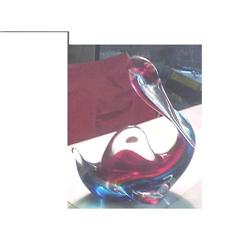 Murano Red and Blue Bird #1133436