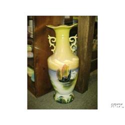 Large Porcelain Vase with Boat Scene #1133461