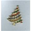 Image 1 : Vintage Christmas Tree w/ Rhinestones Pin  #1133588