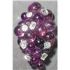 Image 1 : EISENBERG Grape CLIP Rhinestone VINTAGE Cluster#1133737