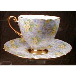 SHELLEY Primrose CHINTZ  Cup & Saucer Gold #1133776