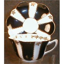 SHELLEY Black & Gold STRATFORD Cup & Saucer #1133777