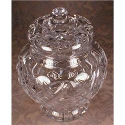 WATERFORD Ginger JAR Hand Cut CRYSTAL 8 inch #1133784