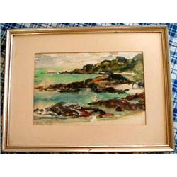 Andrey Bishop Watercolor - Coast of Maine #1133806