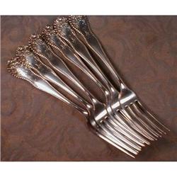 Gorham LANCASTER Forks 6, Monogram H STERLING #1133809