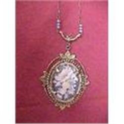 BEAUTIFUL VICTORIAN CAMEO NECKLACE #1133850