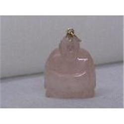 Rose Quartz Miniature Buddha Pendant #1133888