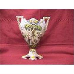 VERY BEAUTIFUL CAPODIMONTE VASE WITH HANDLES #1133984