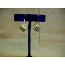 BAKELITE  DICE EARRINGS #1133995