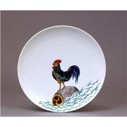 Old Japanese Studio Imari Satsuma Plate Chicken#1134186