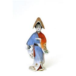 Old Japanese Kutani Imari Dancing Geisha w Fan #1134191