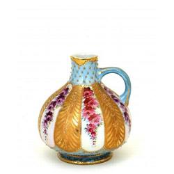 Nippon Japanese Beaded Moriage Bottle Ewer #1134198