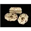 Image 1 : Cigarette Bridge Set Hand painted Violets #1134244