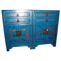 Chinese Qing Dy. Wood Lacquer Cabinet #1134390