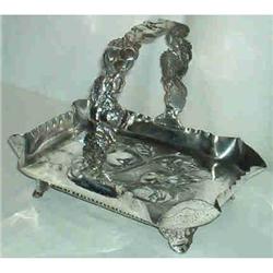 Antique Victorian Silver Plated Basket #1134525