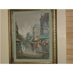 OIL PAINTING  PARIS  ANTONIO DEVITY - C1901 #1134974