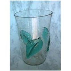 Crackle Glass Leaf Beaker by Blenko Glass #1134987