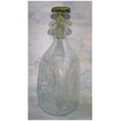 Crackle Glass Pinched Decanter #1134993