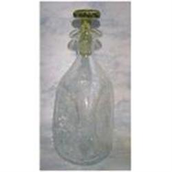 Crackle Glass Pinched Decanter #1134993