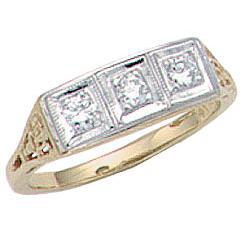 1.5 carat G VS1 diamond ring antique style #1135235