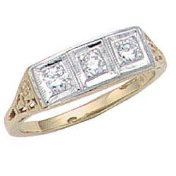 1.5 carat G VS1 diamond ring antique style #1135235