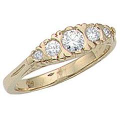 2.5 carat G SI1 diamond ring antique look #1135236