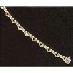 0.90 ct diamond heart jewelry link BRACELET #1135258