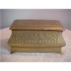 Humidor, Cigar tin , embossed, Name: Twin Oaks #1135669