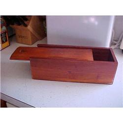 Pine Glove Box,wood;sliding cover #1135686