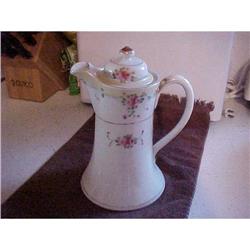 Chocolate Pot signed Japan, Rose Pattern #1135688