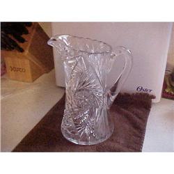 pressed glass piture, 9" tall,Sunburst #1135694