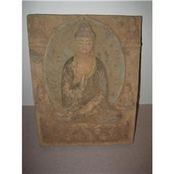 Pottery 5 Buddha Figure Tile/Panel Buddha In #1135705