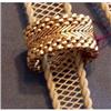 Image 1 : Intricate Gold Plated Wide Chevron & Tube Band #1150854