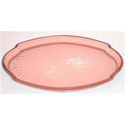 Tiffin MILADY Pink Satin Glass Vanity Tray #1150906